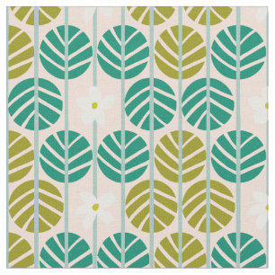 Tecido Estrias de Verão retrógradas verdes w-rosa