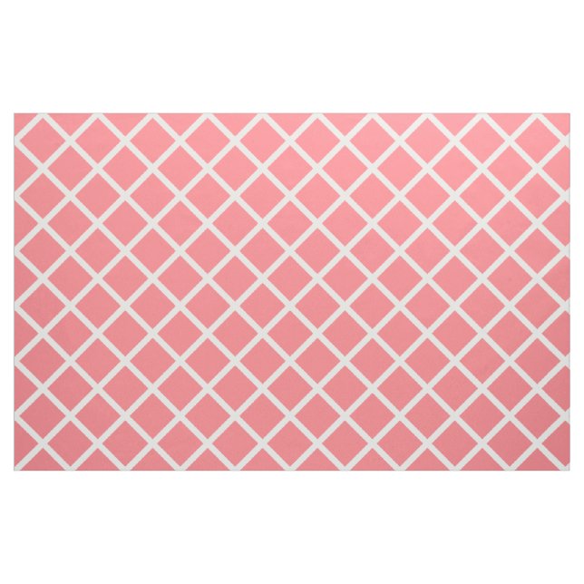 Tecido Estrutura branca no rosa coral (Fat Quarter)