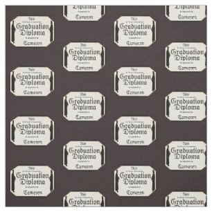 Tecido Estudantes formandos com diploma alto