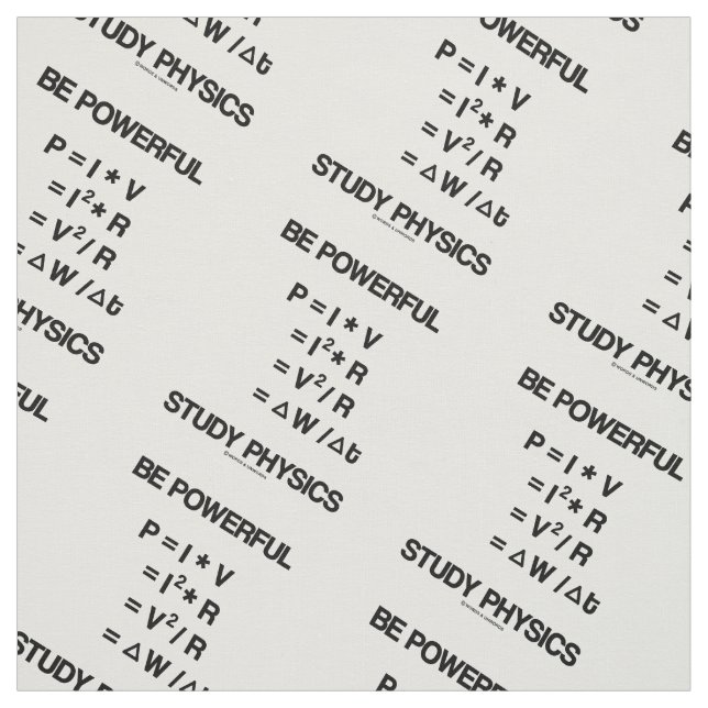 Tecido Estudo Poderoso Equações de Física Conselhos de Ge (Modelo)
