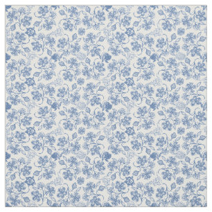Tecido étnico bonito do impressão floral de azul