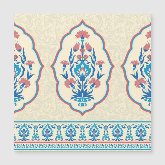 Tecido Étnico Floral: Elegância Invisível (Frente)