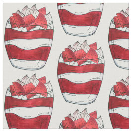 Tecido Eton Mess Strawberry Meringue UK Dessert