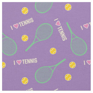 Tecido Eu adoro tênis em Lilac