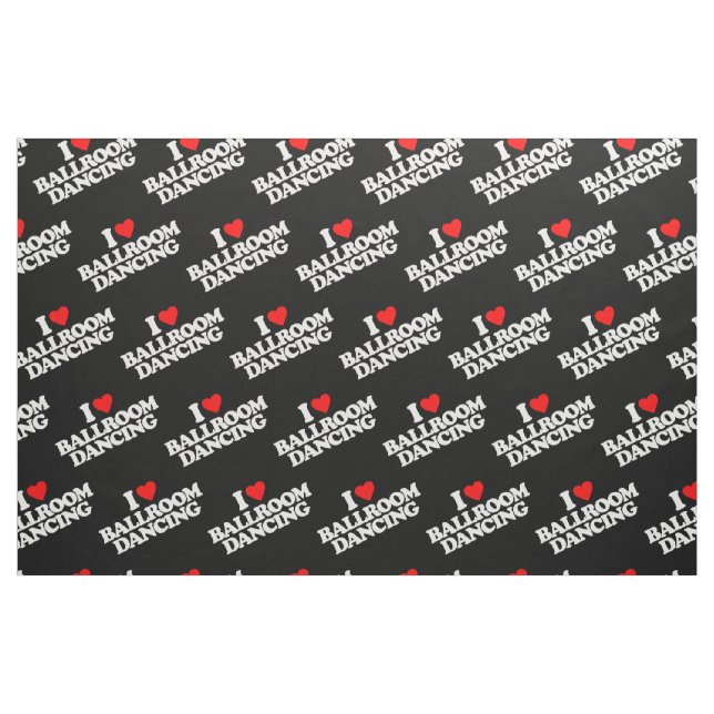 TECIDO EU AMO A DANÇA DE SALÃO DE BAILE (Fat Quarter)