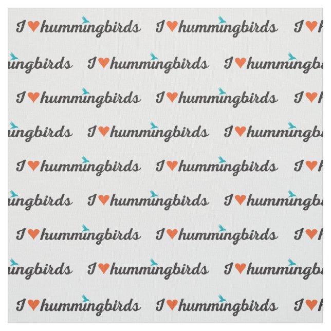 Tecido Eu amo colibris (Modelo)