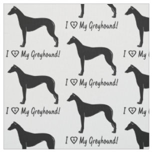 Tecido Eu amo meu galgo!