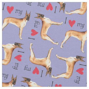 Tecido Eu amo meu great dane