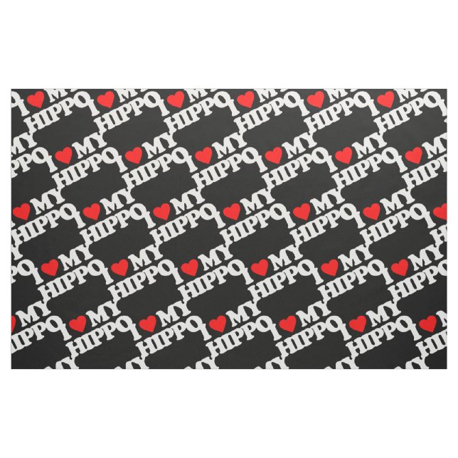 TECIDO EU AMO MEU HIPOPÓTAMO (Fat Quarter)