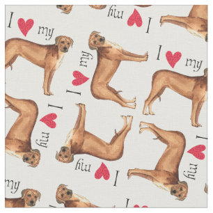 Tecido Eu amo meu Rhodesian Ridgeback