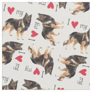 Tecido Eu amo meu Tervuren belga