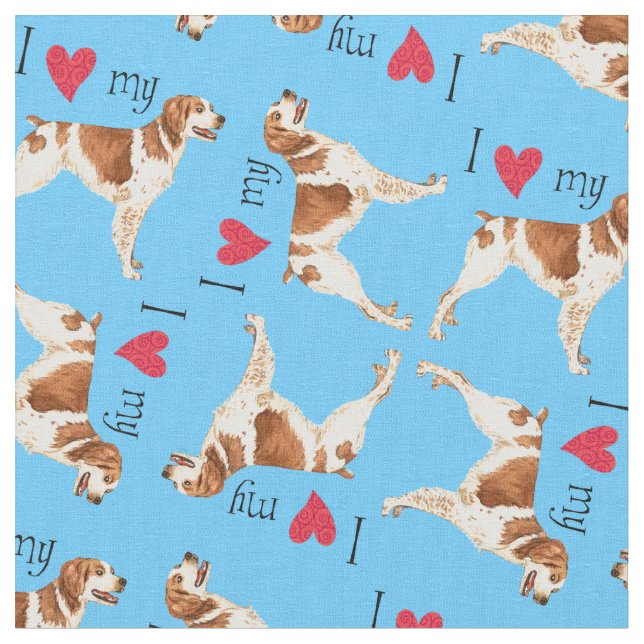 Tecido Eu amo minha Bretanha (Detalhe)