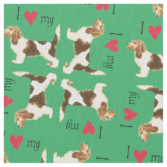 Tecido Eu amo o meu GBGV (Detalhe)