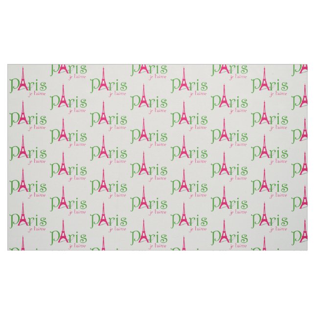 Tecido Eu amo Paris (Fat Quarter)