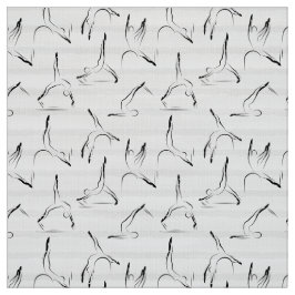 Tecido EU AMO PILATES Pilatos a preto com faixas