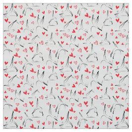 Tecido EU AMO PILATES Pilatos Possui em preto e vermelho