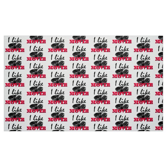 Tecido Eu gosto de filme (Fat Quarter)