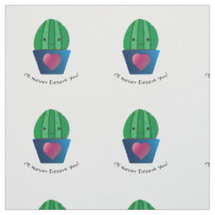 Tecido Eu nunca vou te deserto Cactus