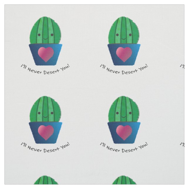 Tecido Eu nunca vou te deserto Cactus (Modelo)