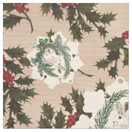 Tecido Eu Ouço Papais noeis Bunny