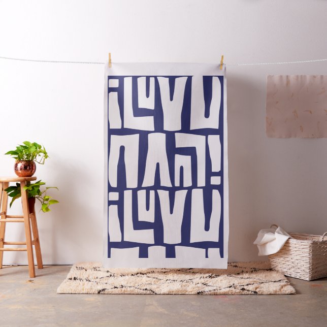 Tecido Eu te amo Tribal (In Situ)