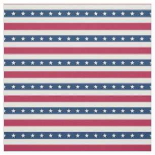 Tecido EUA Stripes & Stars (horizontal em pequena escala)