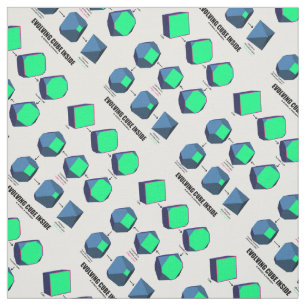 Tecido Evolução da Matemática e Geometria do Cubo Dentro