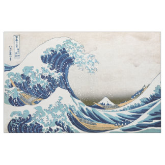Tecido Excelente Wave Off Kanagawa Hokusai Japonês Belas 