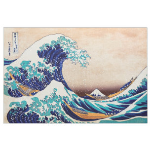 Tecido Excelente Wave Off Kanagawa Japonês Vintage Fine A