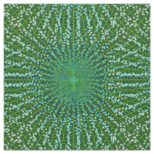 Tecido Explosão Estelar Abstrata Moderna, Verde Jade e Ág