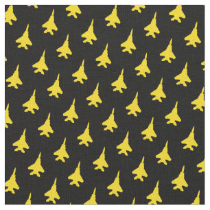 Tecido F-15 amarelo no padrão preto 1 polegada
