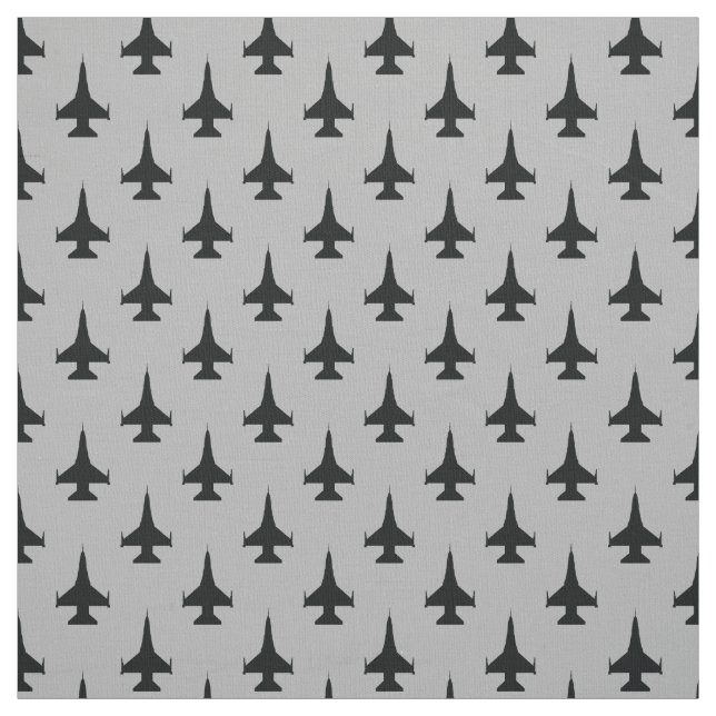 Tecido F-16 Viper Fighter Jet Black na Cinza (Modelo)