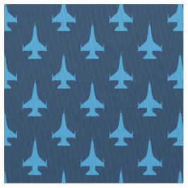 Tecido F-16 Viper Fighter Jet Pattern Blue