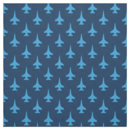 Tecido F-16 Viper Fighter Jet Pattern Blue