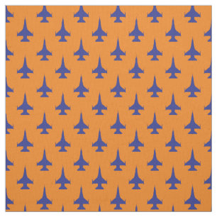 Tecido F-16 Viper Fighter Jet Pattern Blue
