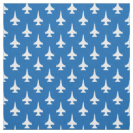 Tecido F-16 Viper Fighter Jet Pattern White