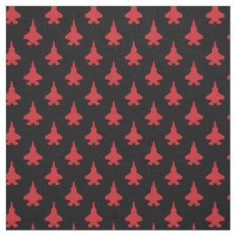 Tecido F-35 Relâmpago 2 Combatentes - Padrão vermelho em