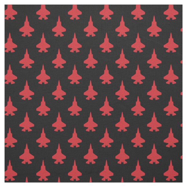 Tecido F-35 Relâmpago 2 Combatentes - Padrão vermelho em  (Modelo)