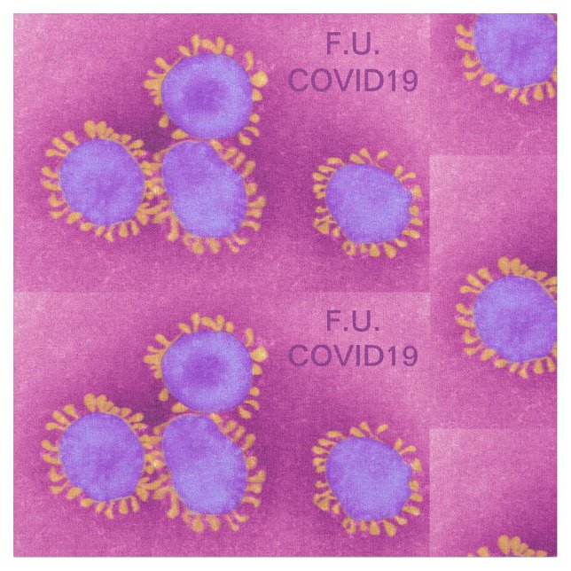 Tecido F.U.COVID19 Rosa (Detalhe)