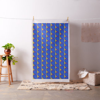 Tecido fabric Blue purple yellow star
