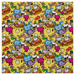 Tecido Faça sua própria roupa Kawaii com um Doodle Kawaii