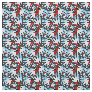 Tecido Face de ave aquosa - Abstrato de cor vibrante e co