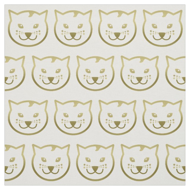 Tecido Face de Gato Dourada e Falso - Cor de fundo person (Modelo)