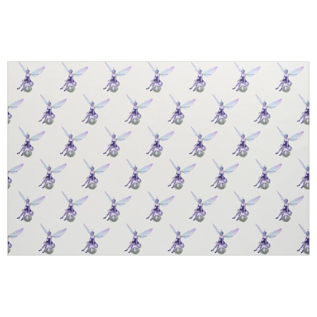 Tecido Fada roxa branca com cogumelo (Fat Quarter)