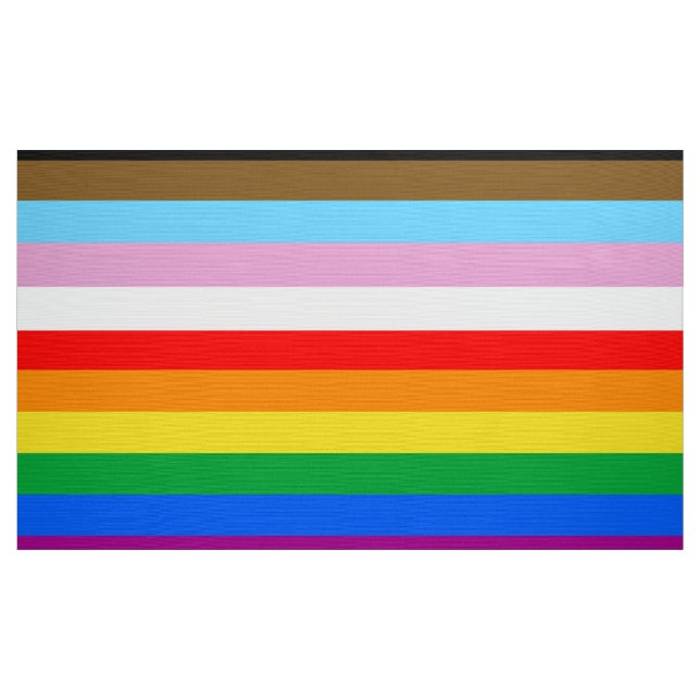Tecido Faixa de Sinalizador de Progresso LGBTQ+ (Jarda)