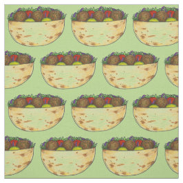 Tecido Falafel Balls Alface Tomate Pita Foodie Sandwich