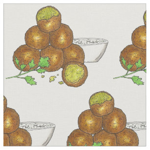 Tecido Falafel Balls Galinhas do Oriente Médio Egípcio