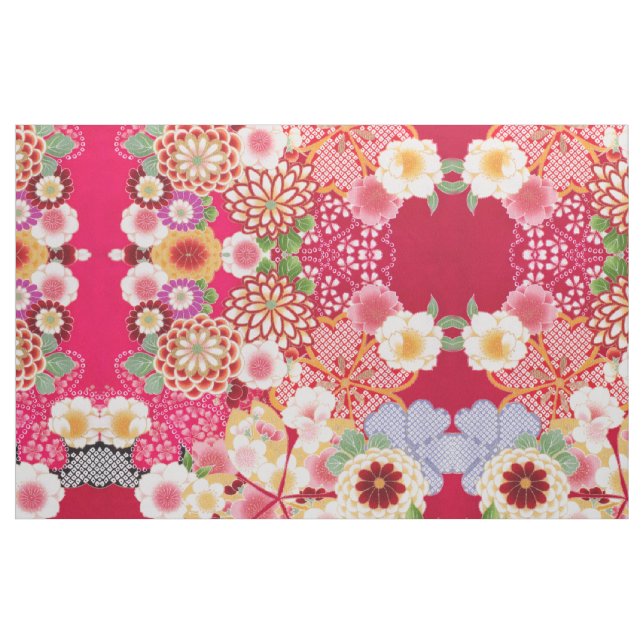 Tecido Falln Red Floral Burst (Fat Quarter)
