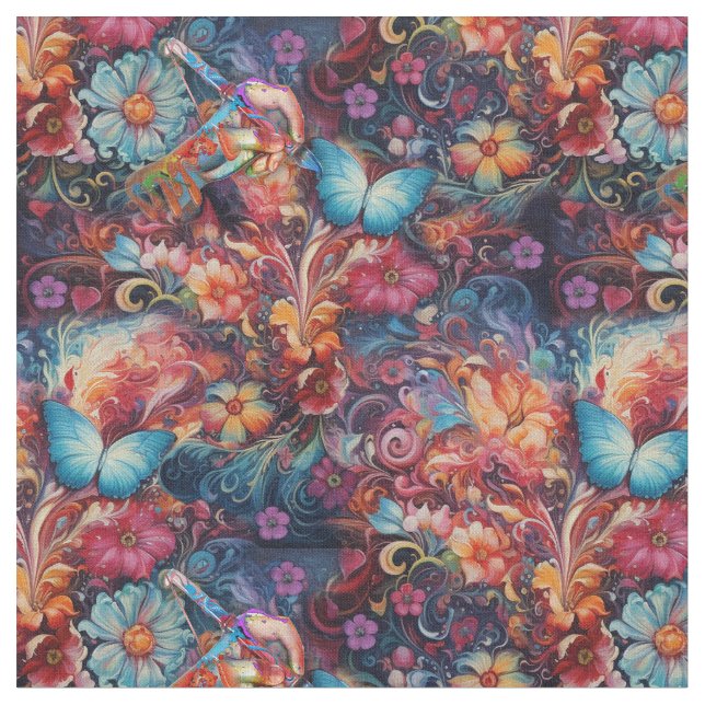 Tecido Fantasy Flowers expressa a alegria da natureza (Detalhe)