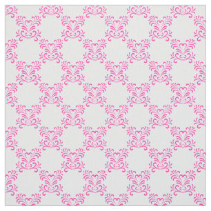 Tecido Faróis cor-de-rosa em branco Bonito
